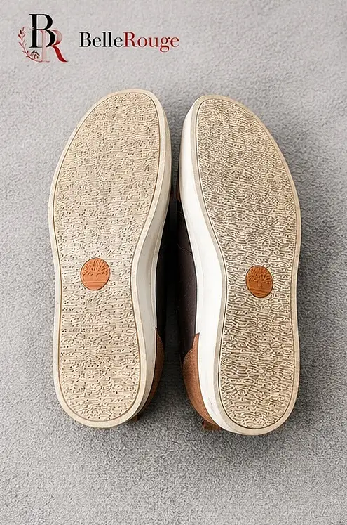 Men's Brown Leather-Look Slip-On Casual Shoes thumbnail 5